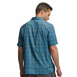 Fox Shop Shirt-Blue/Orange Plaid -Vaude Shop FXCB029072 Fox Shop Shirt BlueOrange Plaid S 2 1280x1280