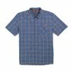 Fox Shop Shirt-Blue/Orange Plaid