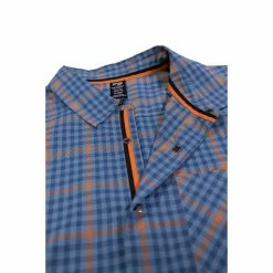 Fox Shop Shirt-Blue/Orange Plaid -Vaude Shop FXCB029072V Fox Shop Shirt BlueOrange Plaid 3 1280x1280