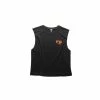Textured Sleeveless Women's Tee Black