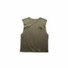 Textured Sleeveless Women's Tee Green