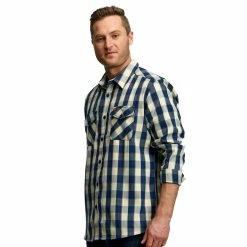 Heavyday LS Flannel Blue Tan -Vaude Shop FXCB181075 Heavyday LS Flannel Blue Tan XL 2 1280x1280